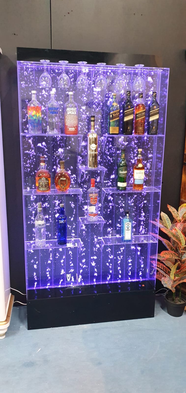 LED Bubble Cocktail Bar Cabinet