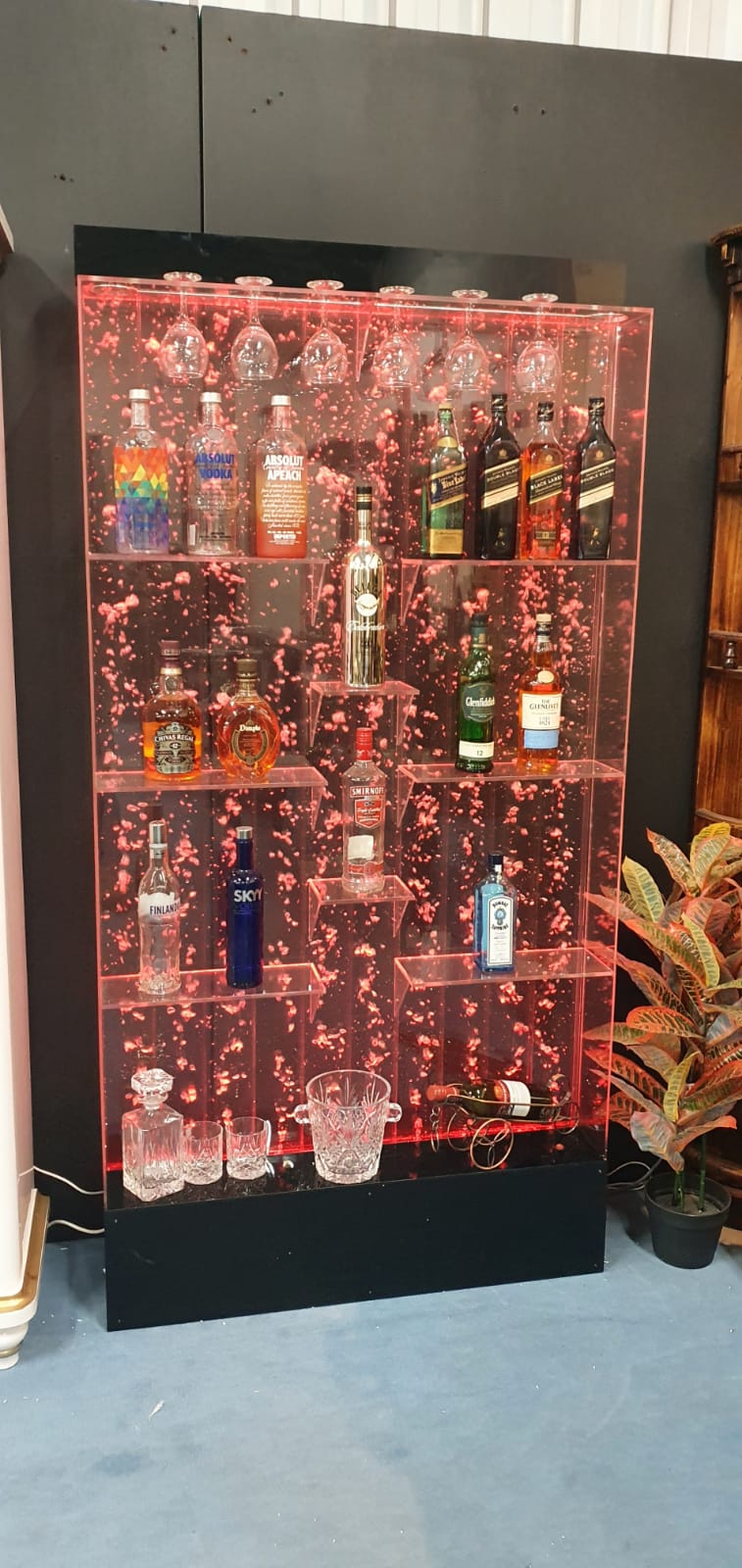 LED Bubble Cocktail Bar Cabinet