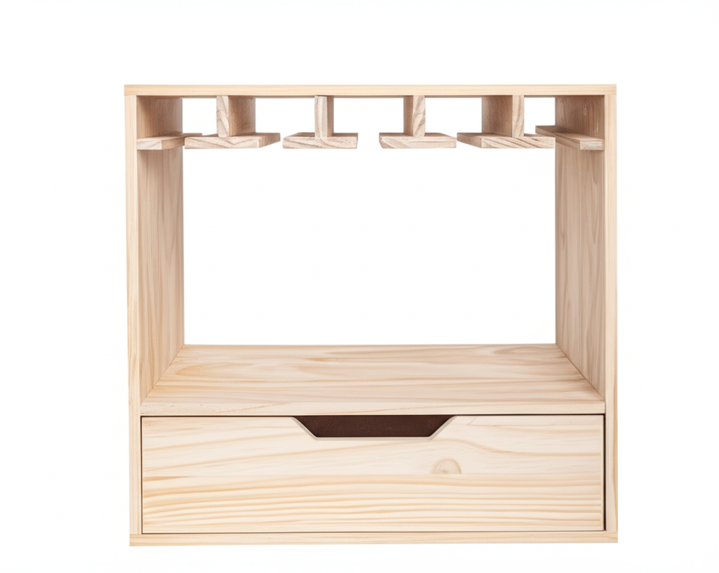 Cube Drawer and Wine Glass Hanger