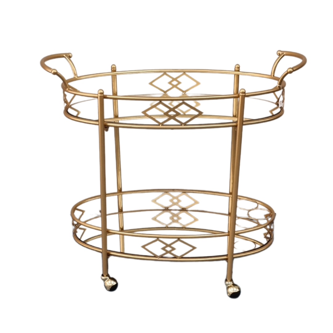 Trellis Drinks Trolley with Bottle Holder