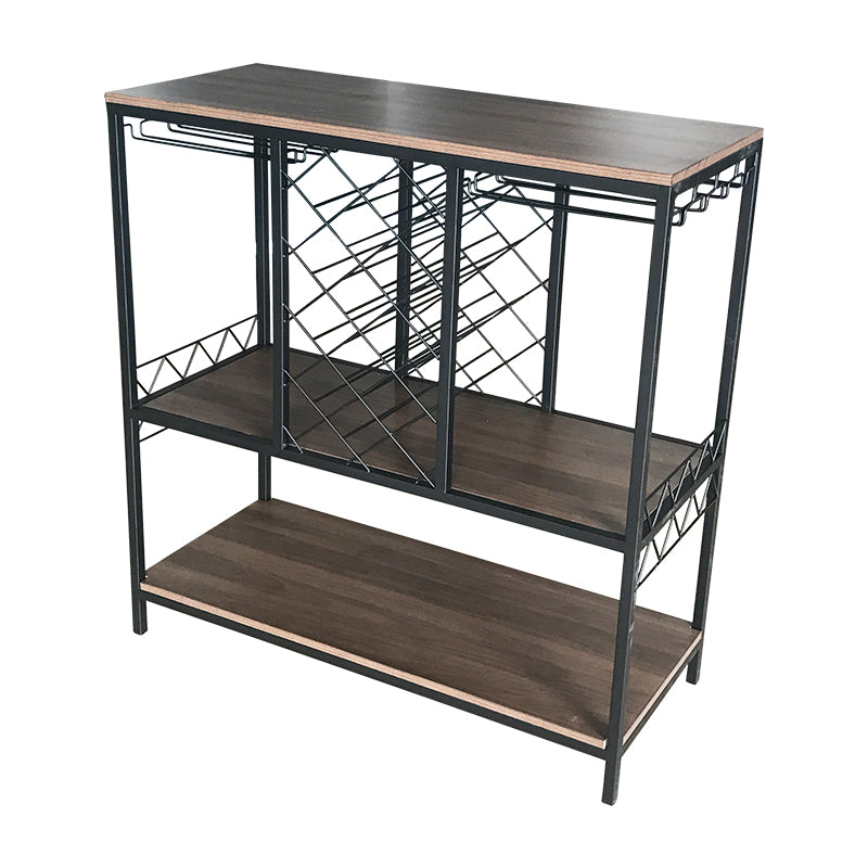 Industrial Wine Rack Buffet and Bar Counter