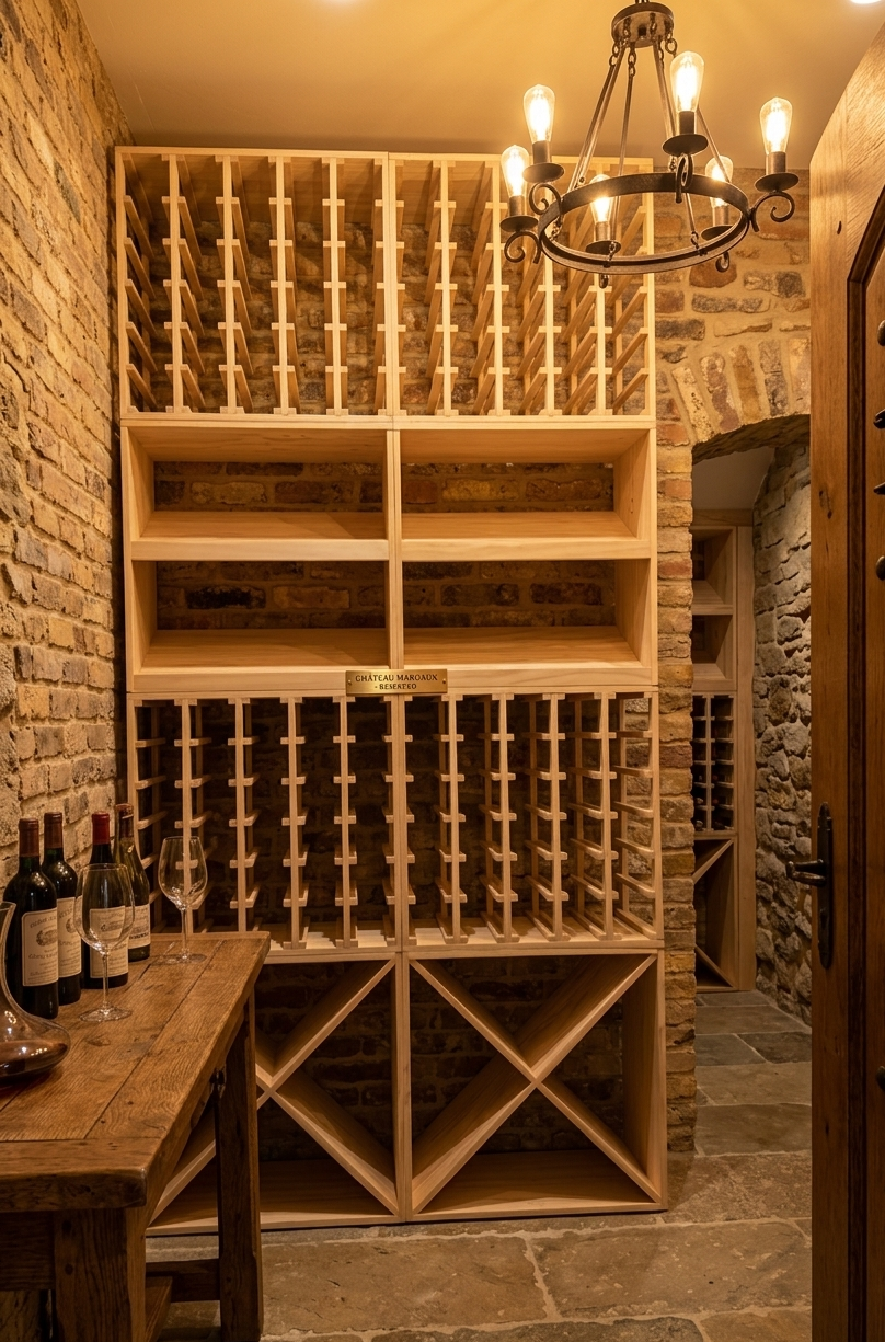 228 Bottle Wine Cellar Kit Pine Natural