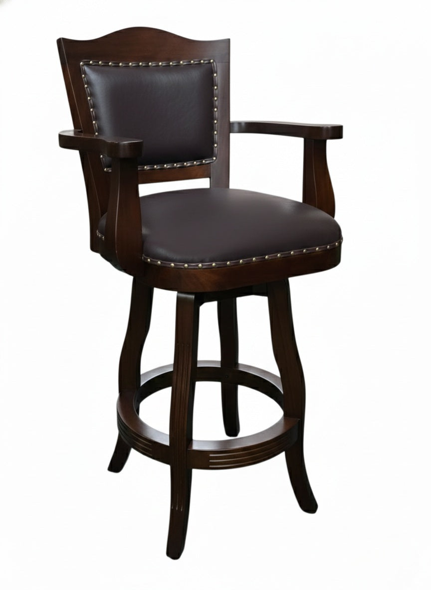 Solid Mahogany Wood Bar Stool