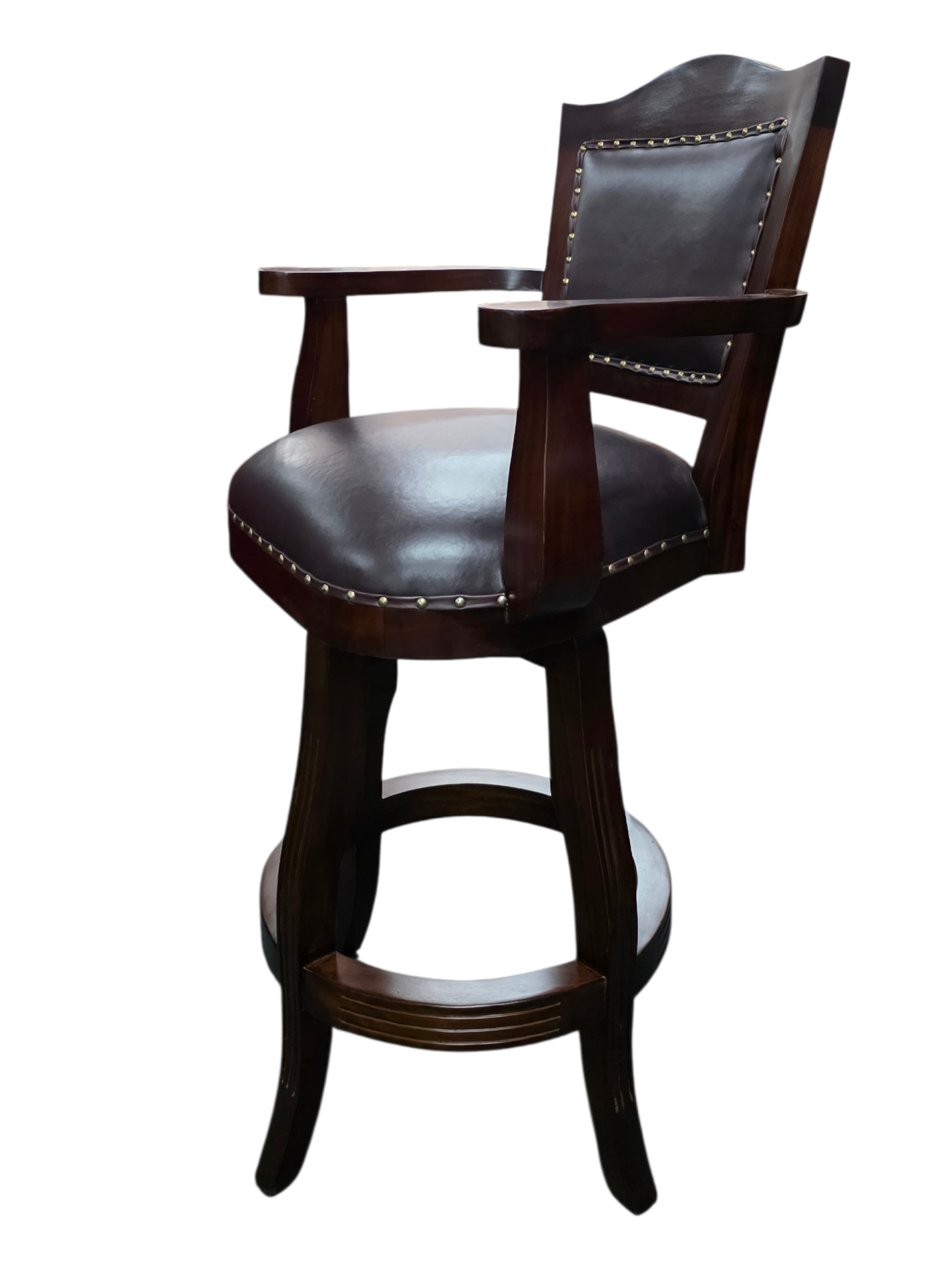 Solid Mahogany Wood Bar Stool