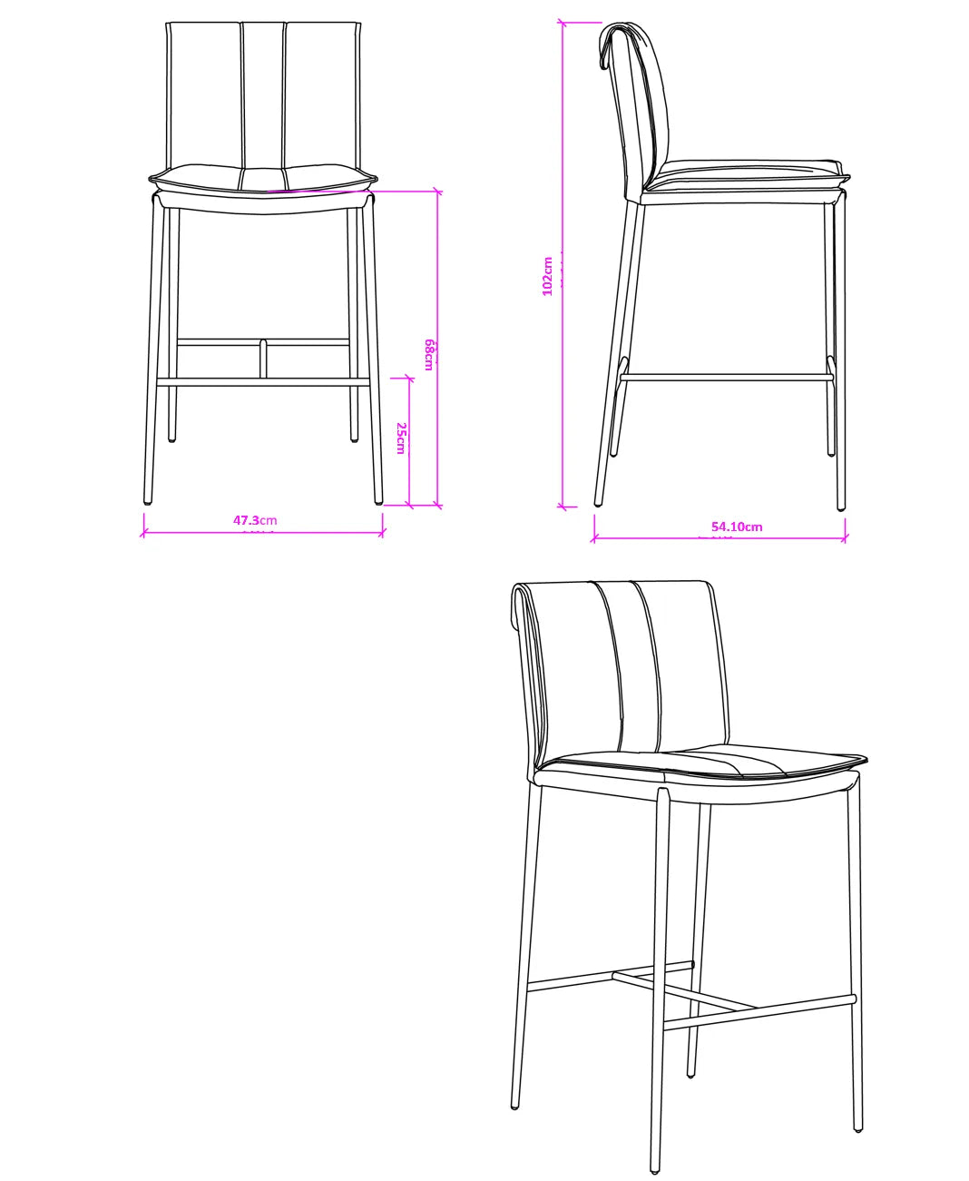 Home Bars Leather Bar Stool