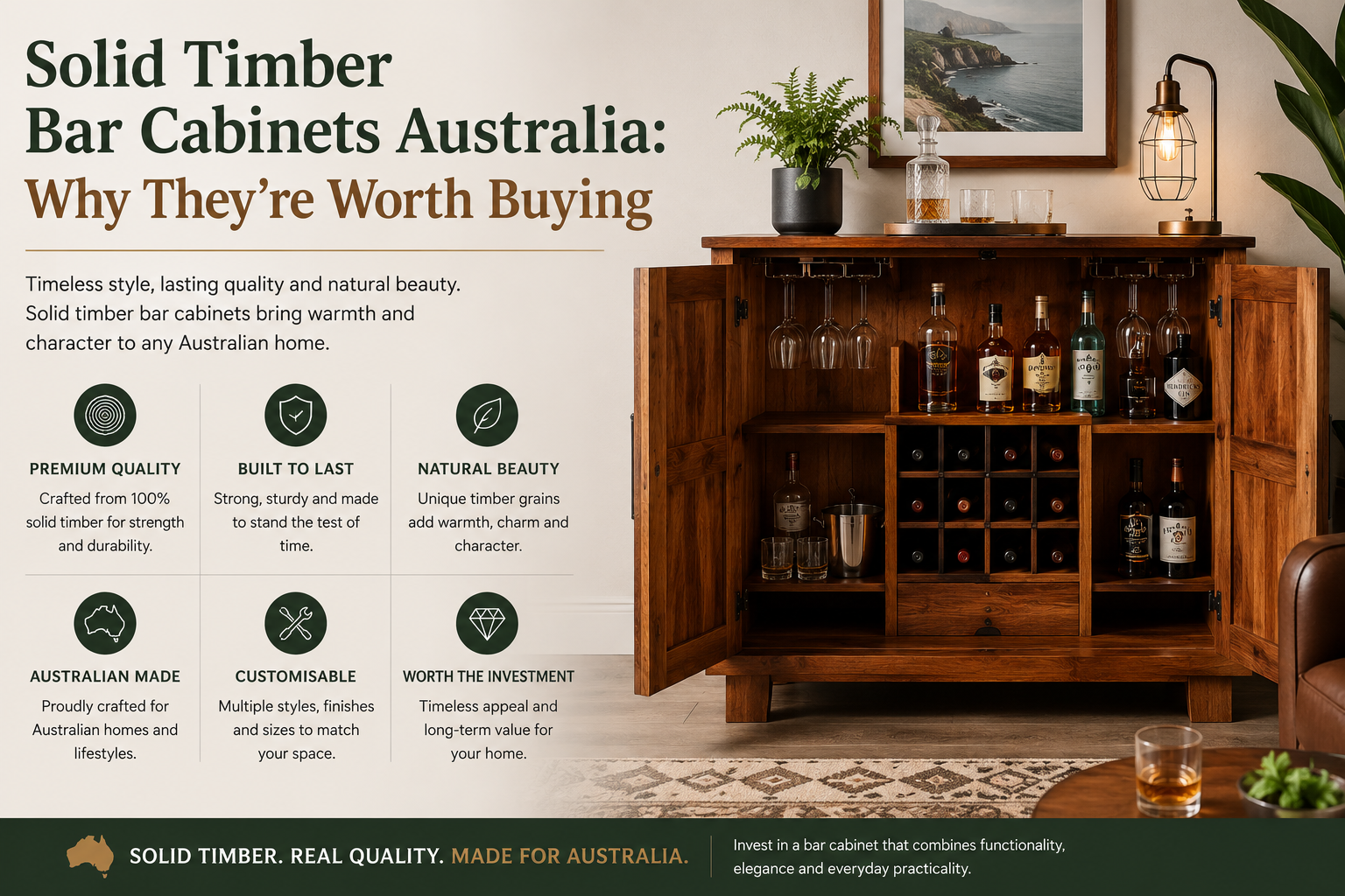 Solid Timber Bar Cabinets Australia: Why They're Worth Buying