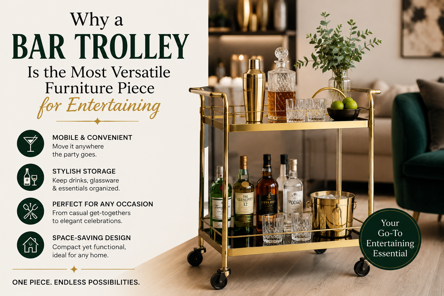 Why a Bar Trolley Is the Most Versatile Furniture Piece for Entertaining
