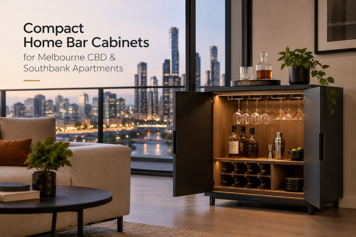 Compact Home Bar Cabinets for Melbourne CBD & Southbank Apartments