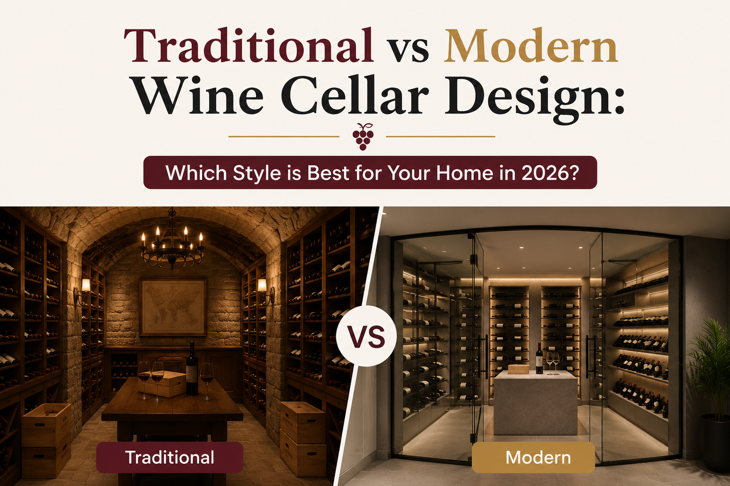 Traditional vs Modern Wine Cellar Design: Which Style is Best for Your Home in 2026?