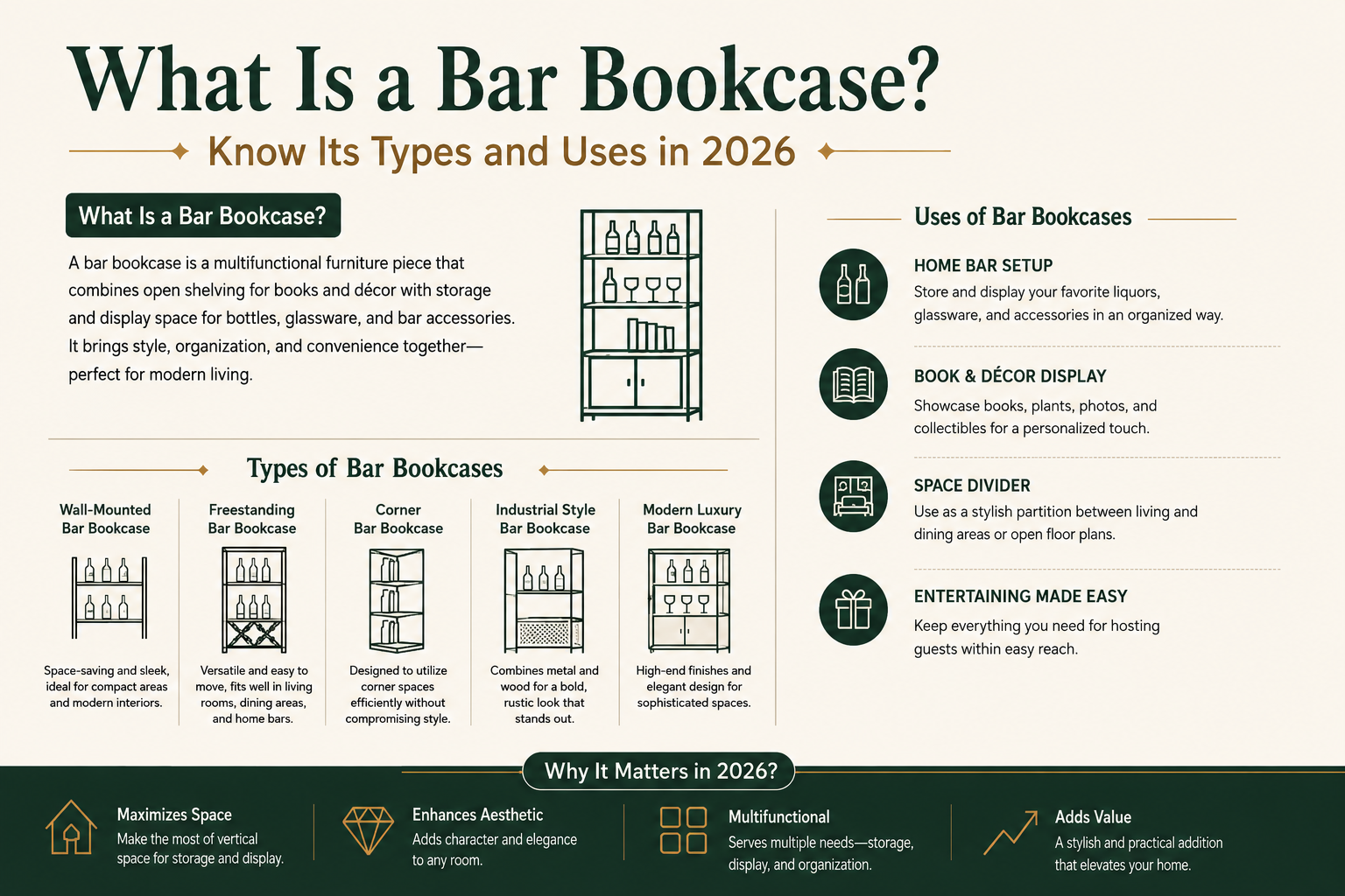 What Is a Bar Bookcase? Types, Uses & Modern Designs in 2026
