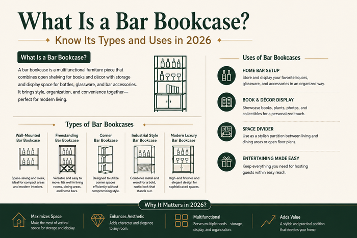 What Is a Bar Bookcase? Types, Uses & Modern Designs in 2026