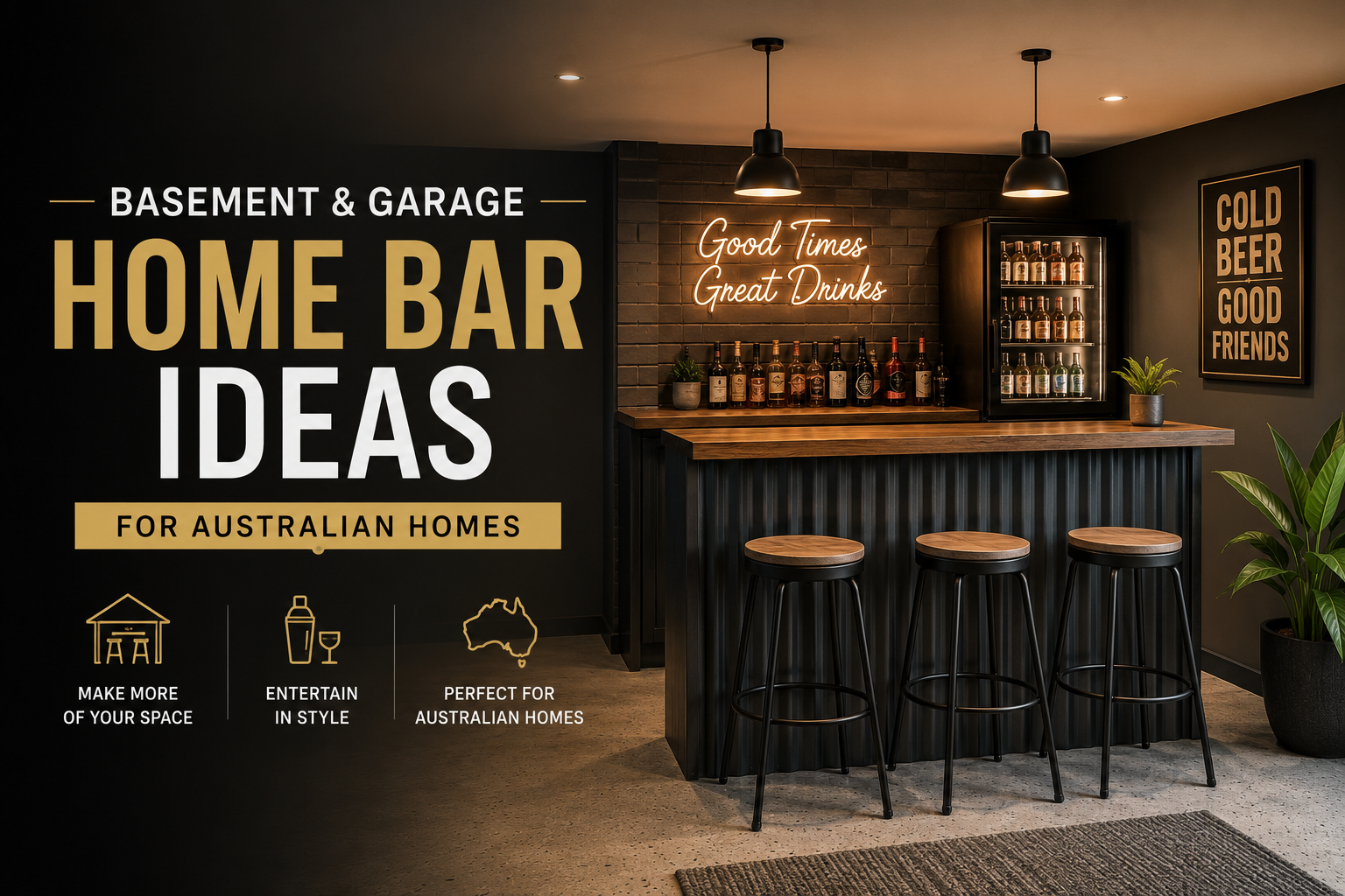 Basement & Garage Home Bar Ideas for Australian Homes