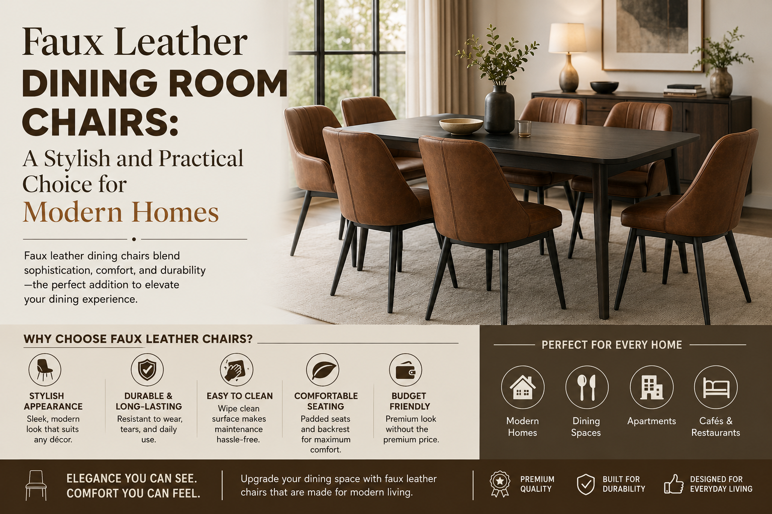Faux Leather Dining Room Chairs: A Stylish and Practical Choice for Modern Homes