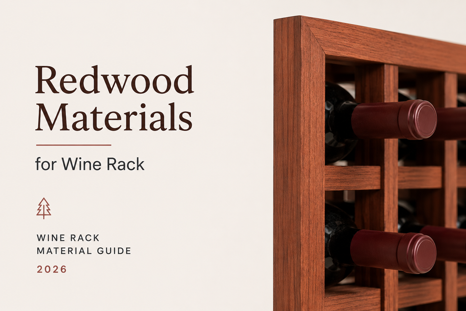 Redwood Materials for Wine Rack - Wine Rack Material Guide 2026