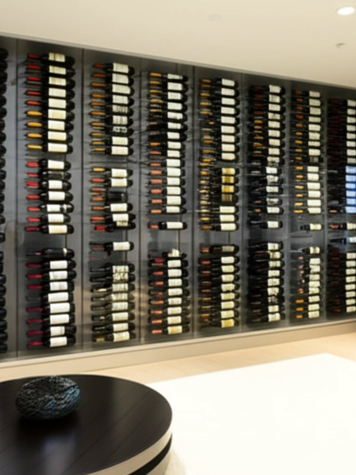 Wall mounted wine rack