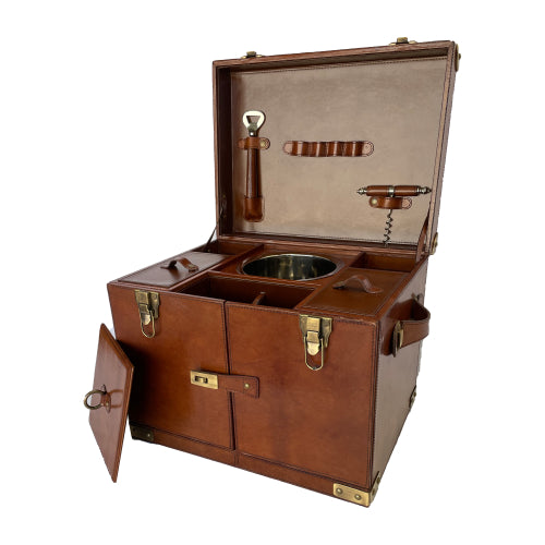 LEATHER DRINK TRUNK-LARGE