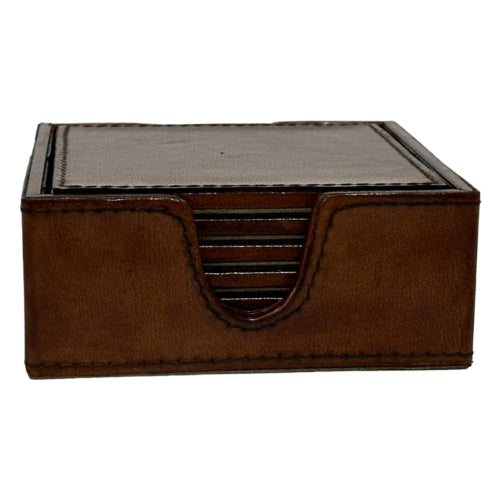 LEATHER SQ COASTER