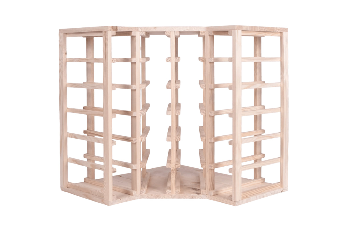 Maximize your space with the 24-Bottle Corner Wine Rack, made from premium New Zealand Pine Wood. Available in Natural Pine and Rich Black finishes, this stylish rack is perfect for storing wine in any corner of your home.