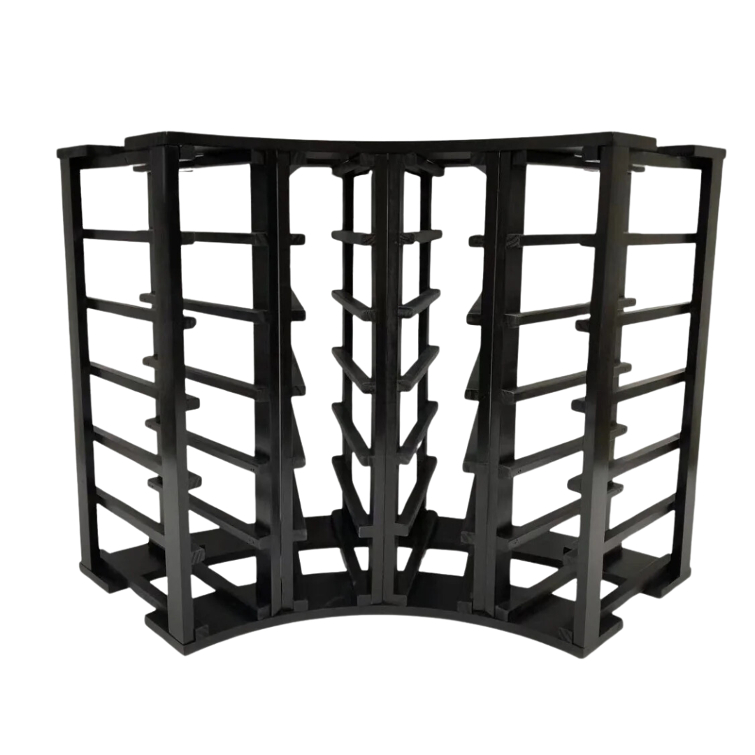 Maximize your space with the 24-Bottle Corner Wine Rack, made from premium New Zealand Pine Wood. Available in Natural Pine and Rich Black finishes, this stylish rack is perfect for storing wine in any corner of your home.