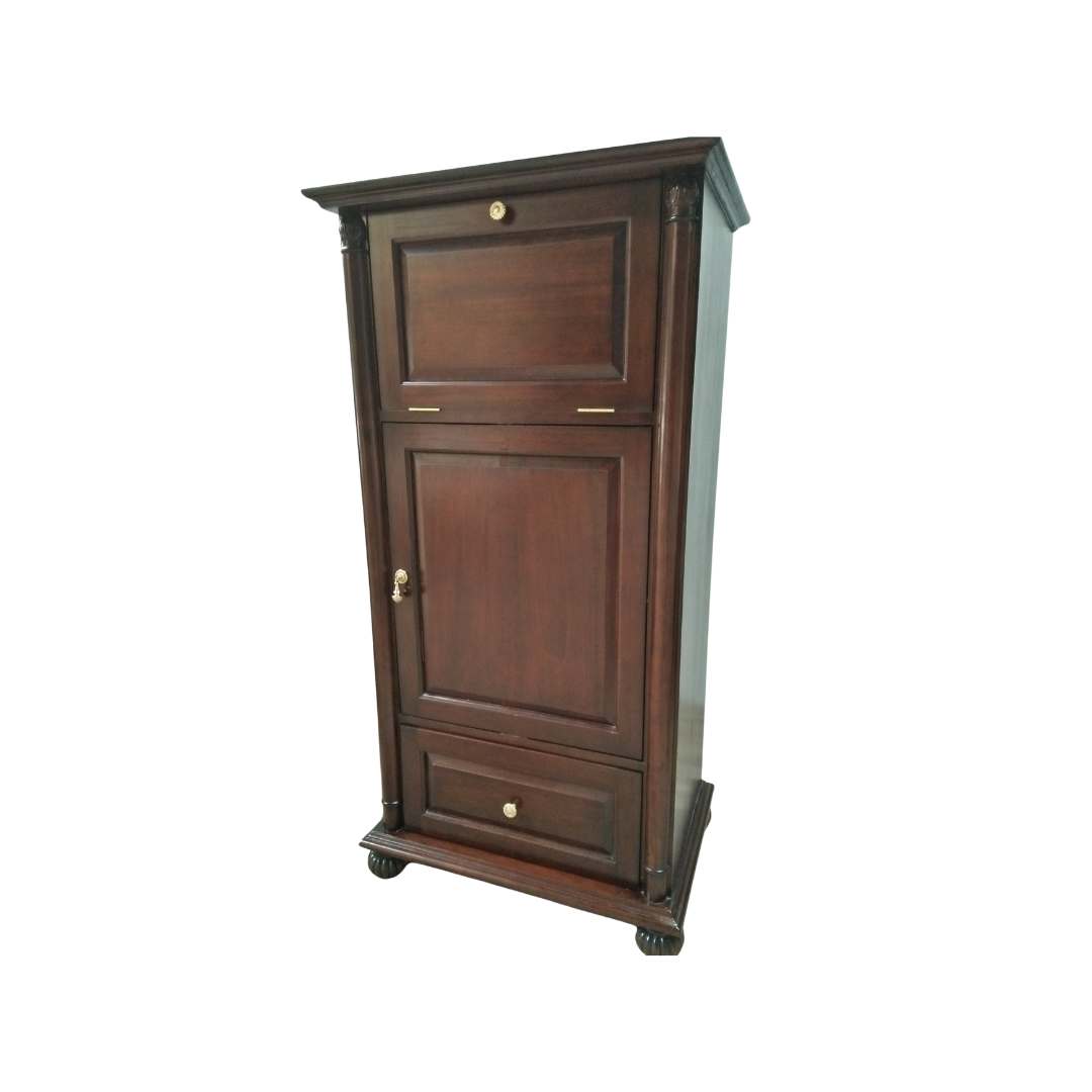 Cognac Hide A Bar Wine Bar Cabinet