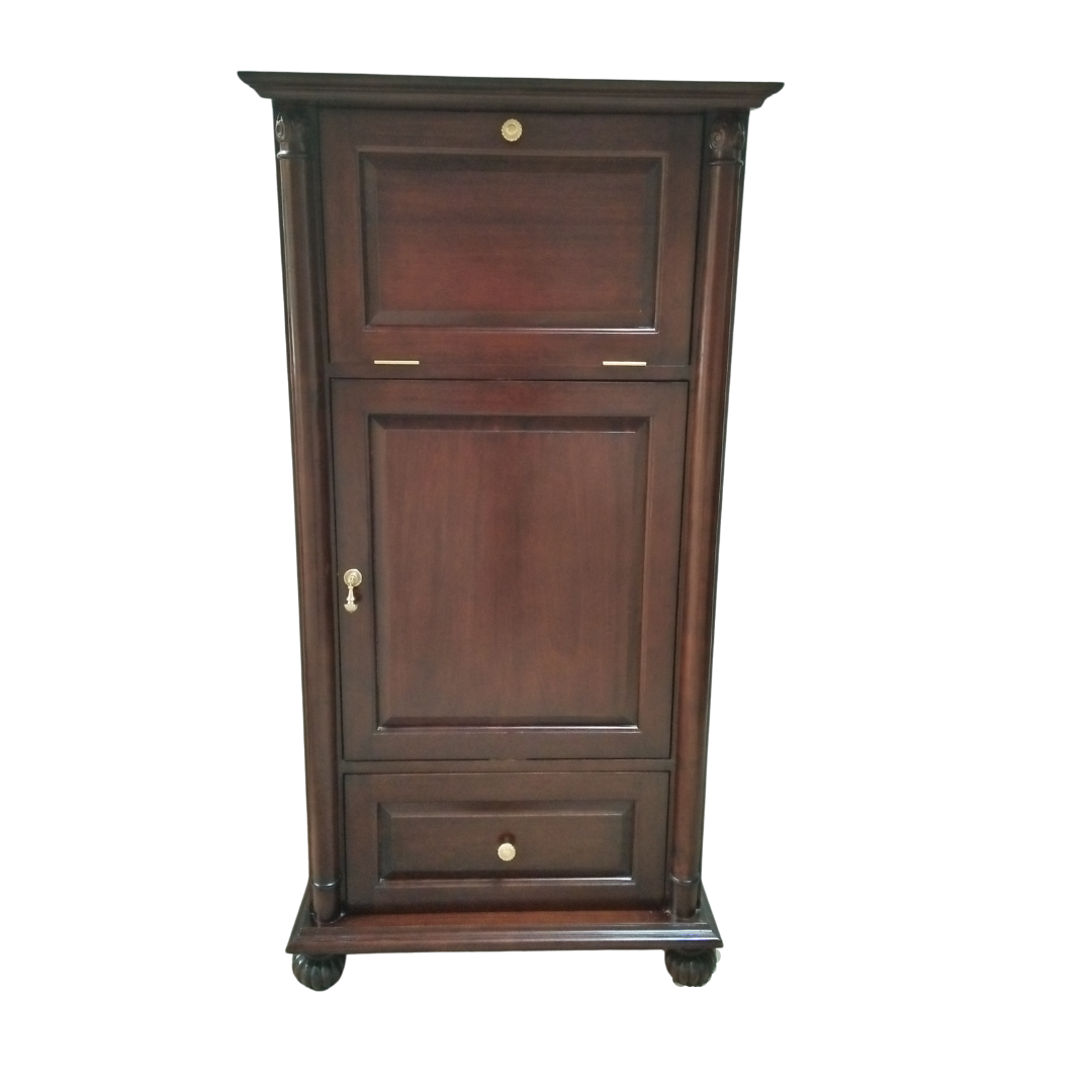 Cognac Hide A Bar Wine Bar Cabinet