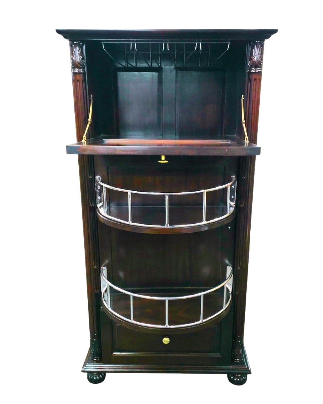 Cognac Hide A Bar Wine Bar Cabinet