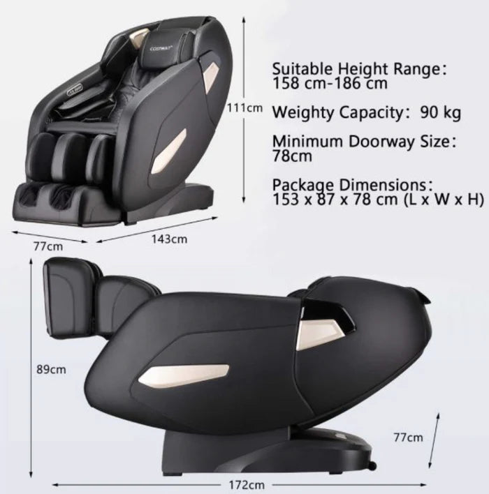 Costway Zero Gravity Shiatsu Massage Chair with Full Body Air Bags