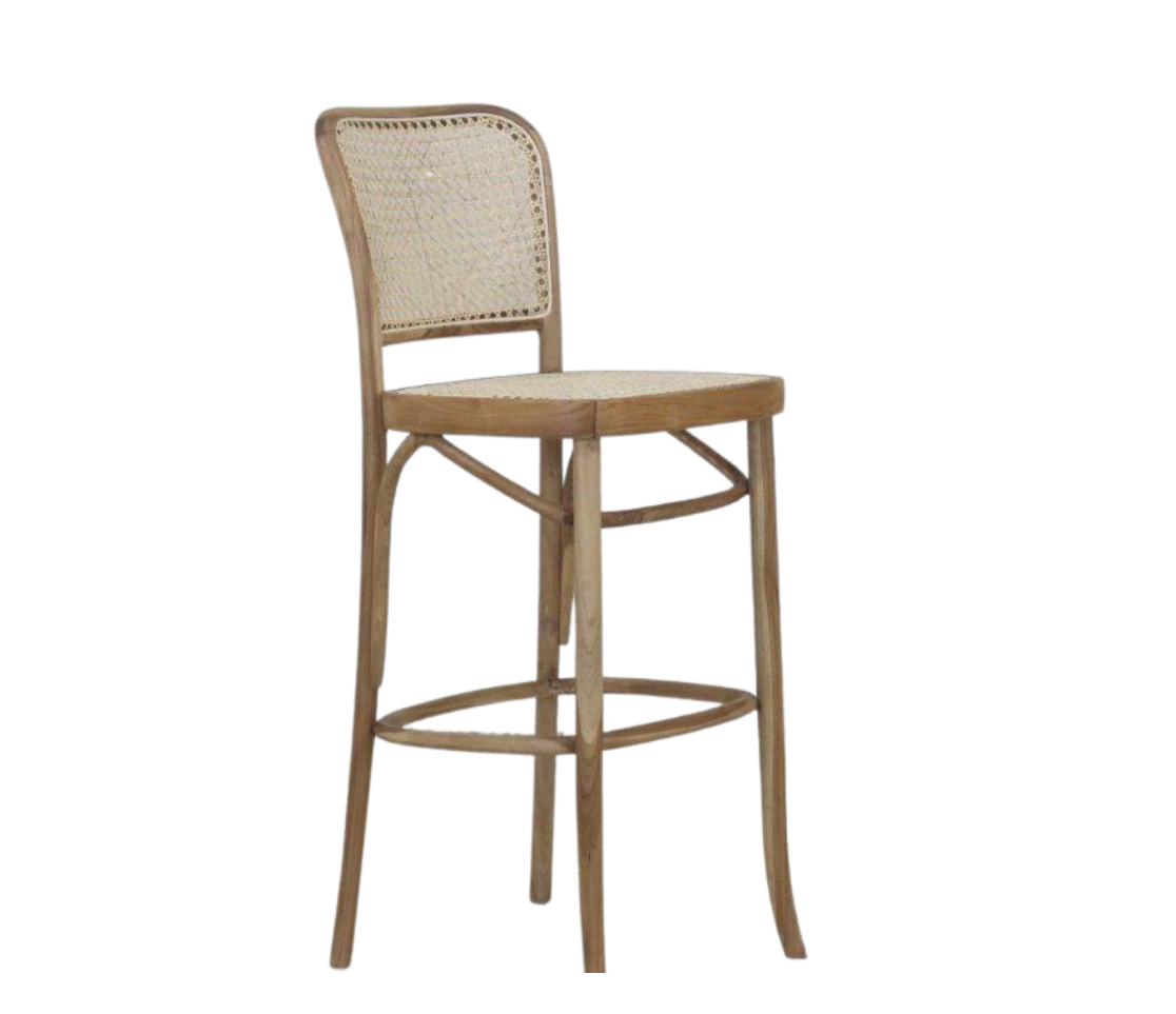 Persia Teakwood Rattan Barstool
