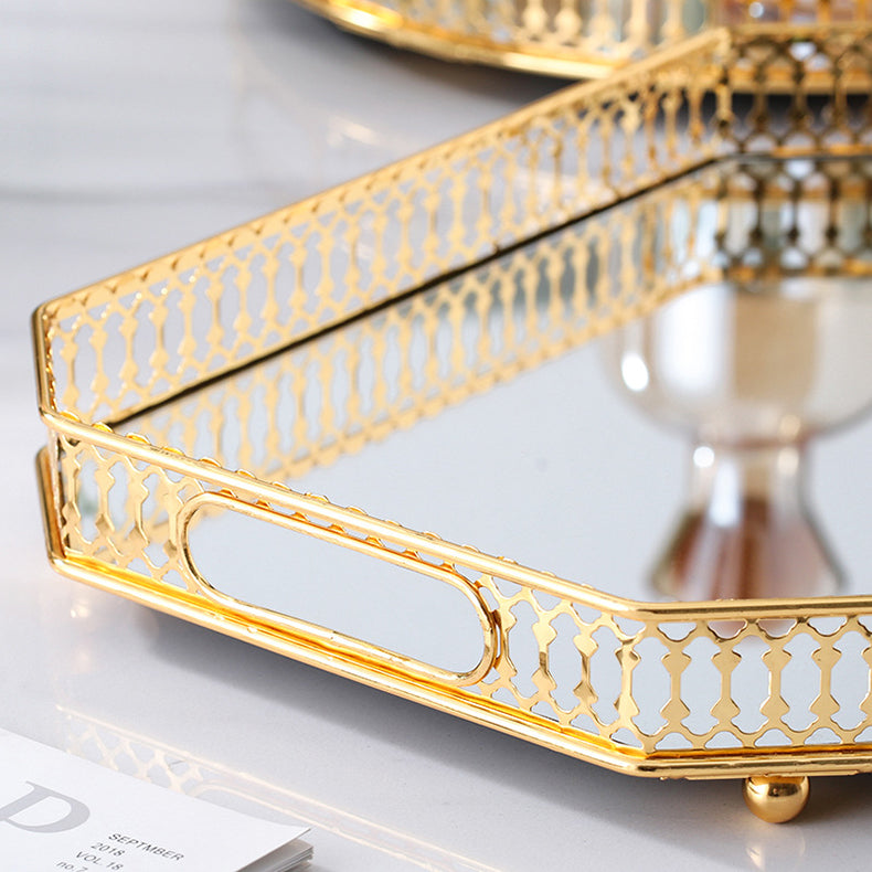 Classic Gold Mirror Tray