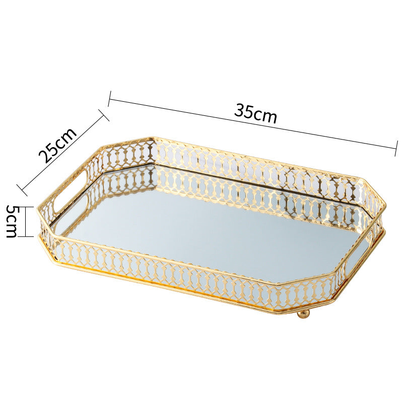Classic Gold Mirror Tray