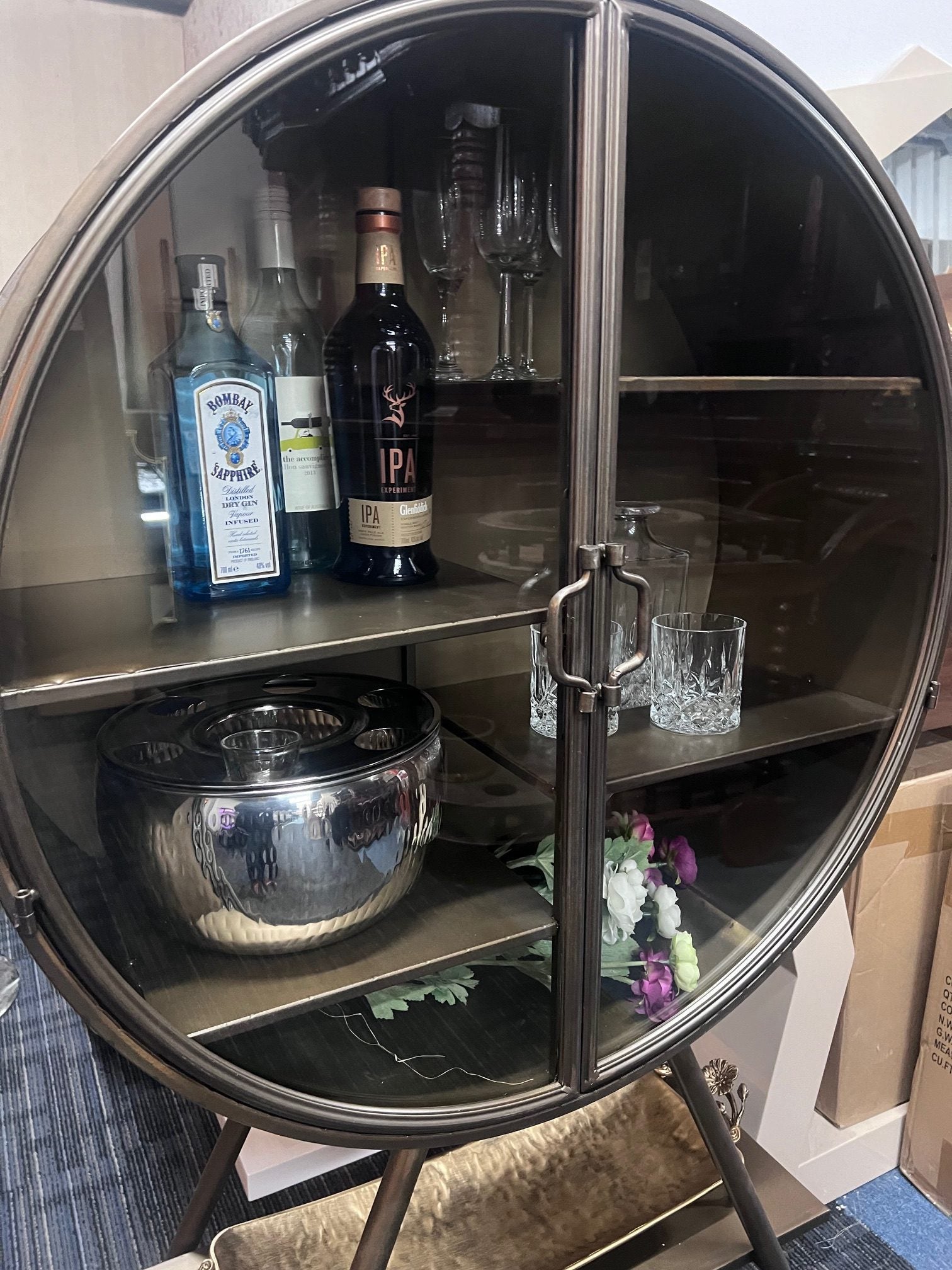 Round Metal Industrial Cabinet