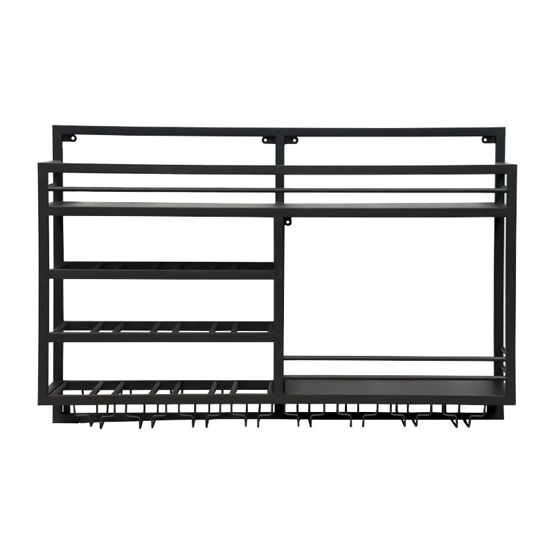 Indica Black Liquor Wine Rack Wall Mounted Shelf
