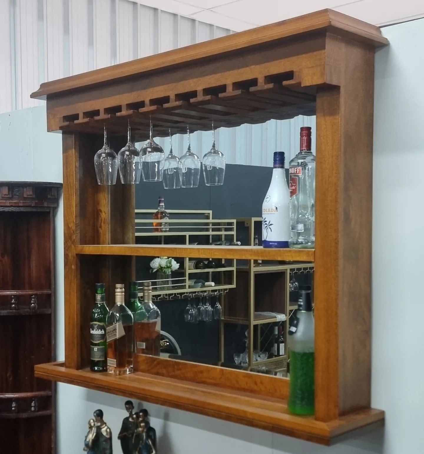 Back Bar Mirror Shelf