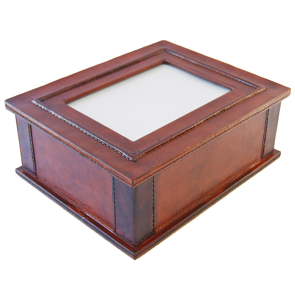Tan Leather Memory Box
