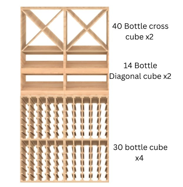 228 Bottle Wine Cellar Kit Pine Natural