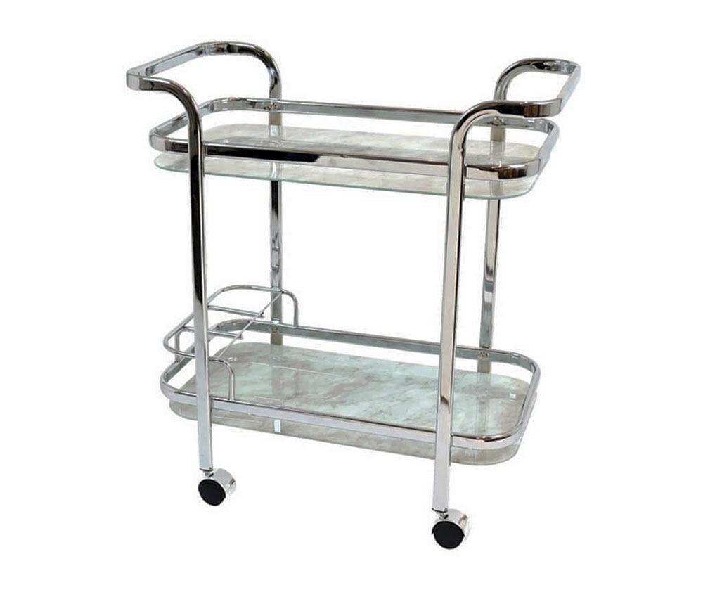 Hollywood Silver Chrome Bar cart