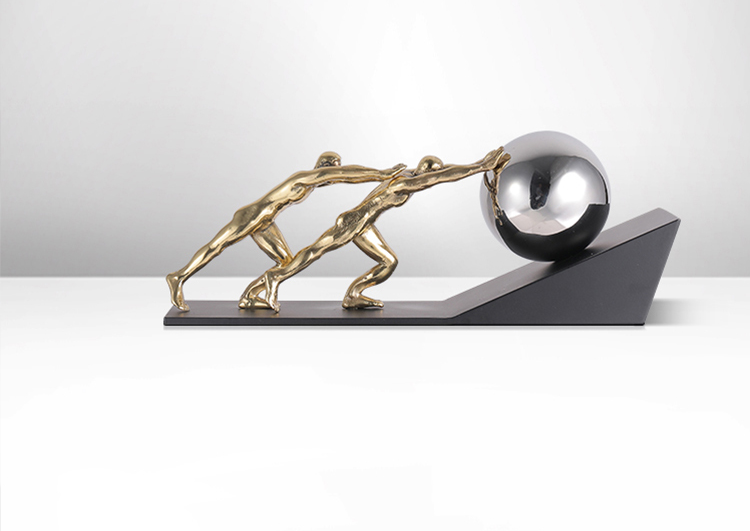 Twin Men Metal - Brass, Stainless Steel, Iron Home Decor