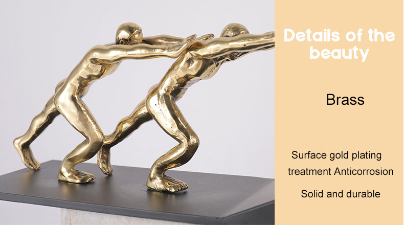 Twin Men Metal - Brass, Stainless Steel, Iron Home Decor
