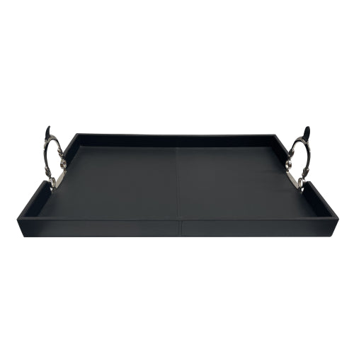 LEATHER TRAY WITH STIRRUPS