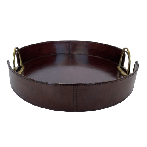 LEATHER TRAY WITH STIRRUPS