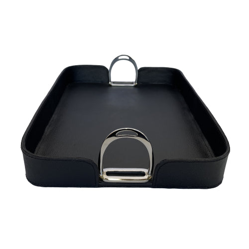 LEATHER TRAY WITH STIRRUPS