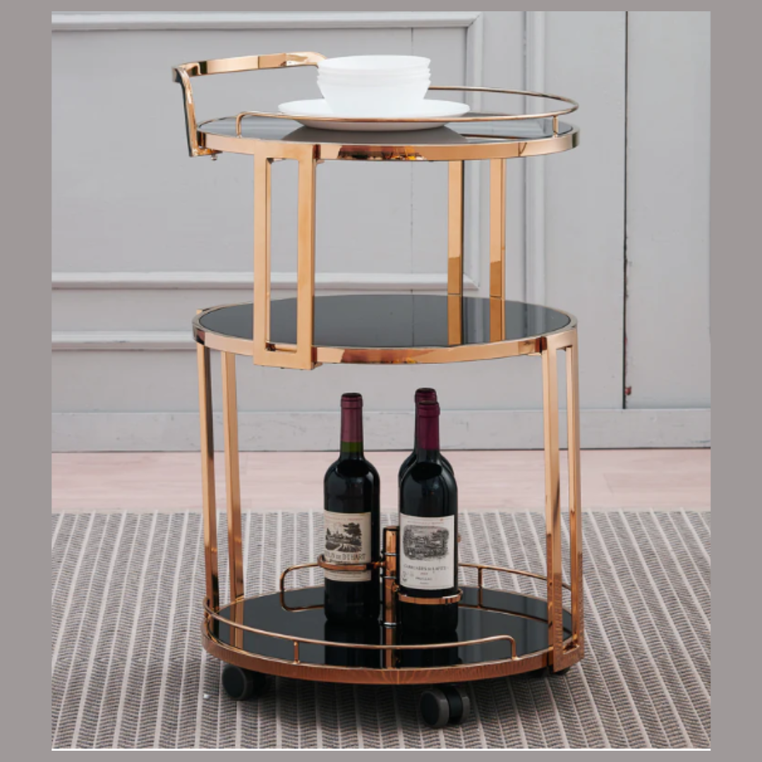 Home Bars Rose Gold Bar Cart