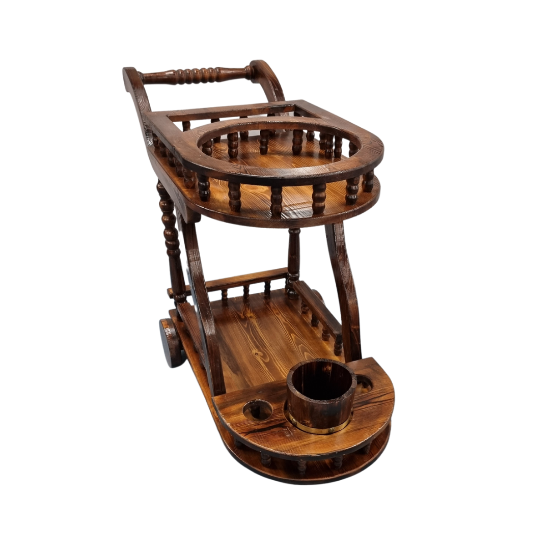 Wooden Bar Drinks Trolley