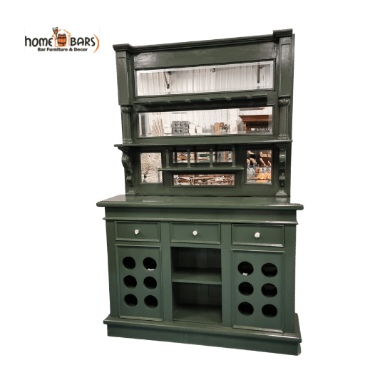 Olive Green Canopy Bar Cabinet