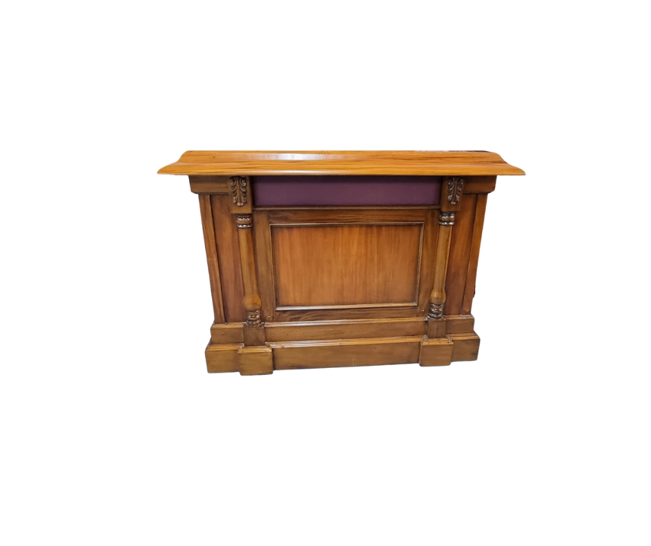 Solid Wood Canopy Bar Cabinet