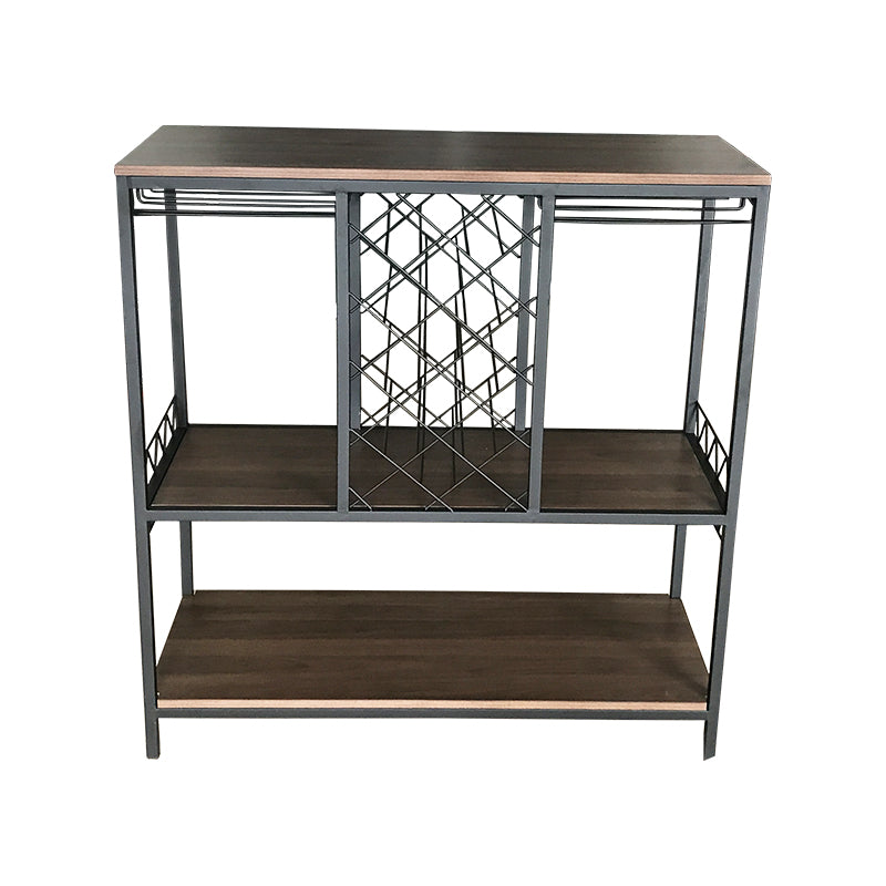 Industrial Wine Rack Buffet and Bar Counter