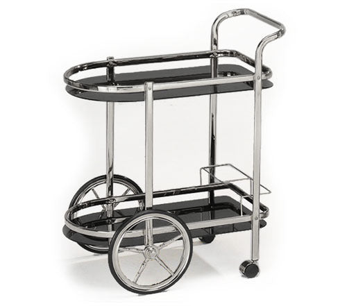 Luxe Drinks Bar Cart Chrome