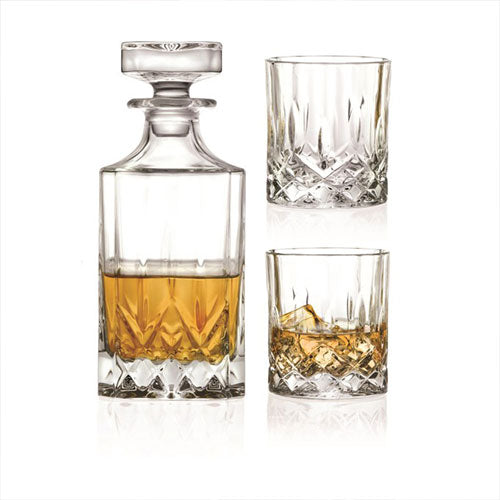RCR Opera Whiskey Decanter 750ml+ 2 x DOF 300ml (Gift Set)
