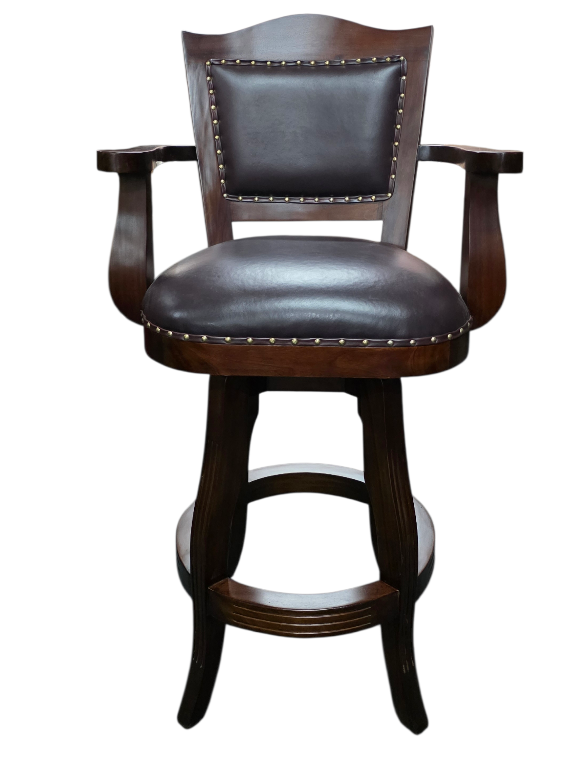 Solid Mahogany Wood Bar Stool